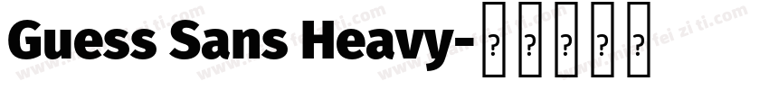 Guess Sans Heavy字体转换